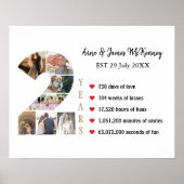 Aangepaste foto nummer Lijsten 2e jaar Jubileum Poster (Voorkant)