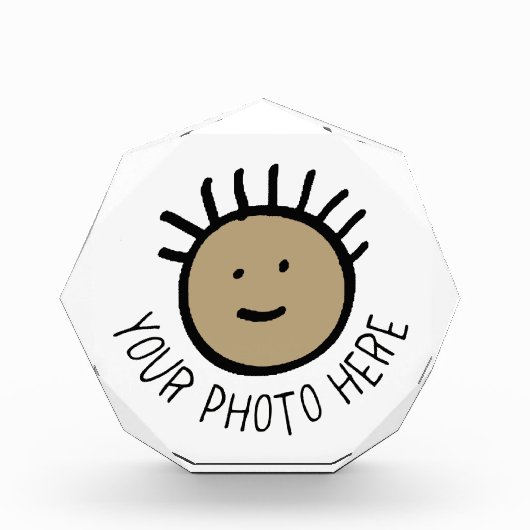 Aangepaste foto OCTAGONALE FOTOBLOK Lege sjabloon (Voorkant)