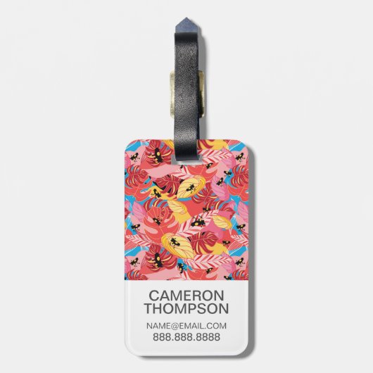 Aangepaste foto-Oerwouden Bagagelabel (Achterkant verticaal)