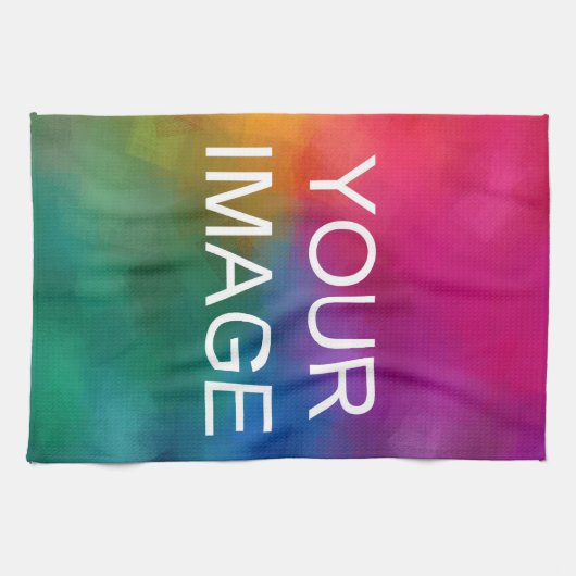 Aangepaste foto of Business Logo Moderne Sjabloon Theedoek (Horizontaal)