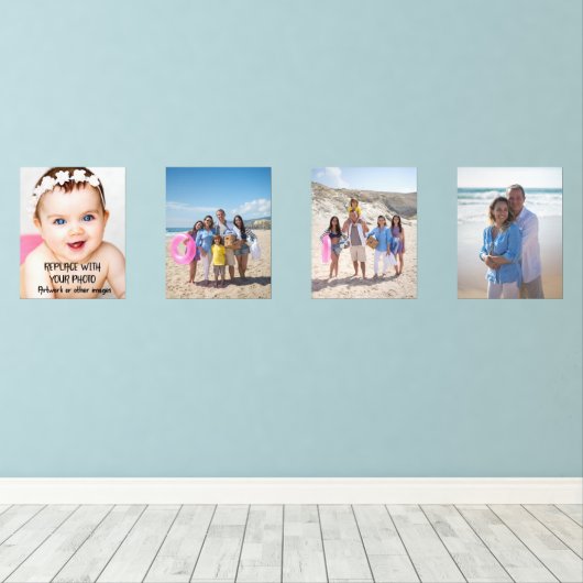 Aangepaste foto of kunstwerk muurkunst sets (Houten vloer)