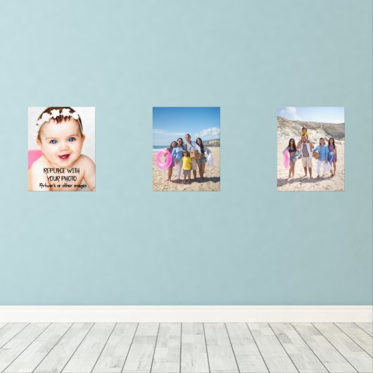 Aangepaste foto of kunstwerk muurkunst sets (Houten vloer)