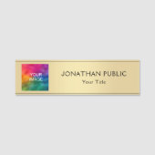 Aangepaste foto of Logo Hier Sjabloon medewerker Naamplaatje (Voorkant)