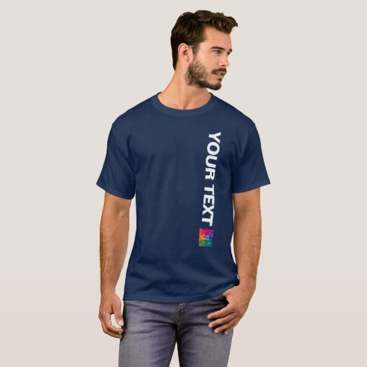Aangepaste foto of Logo Hier tekst toevoegen Manne T-shirt (Voorkant volledig)