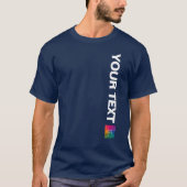 Aangepaste foto of Logo Hier tekst toevoegen Manne T-shirt (Voorkant)