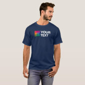 Aangepaste foto of logo hier Voeg tekst toe Heren T-shirt (Voorkant volledig)