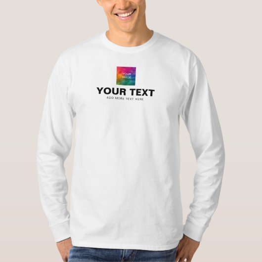 Aangepaste foto of Logo Tekstnaam toevoegen Mannen T-shirt (Voorkant)