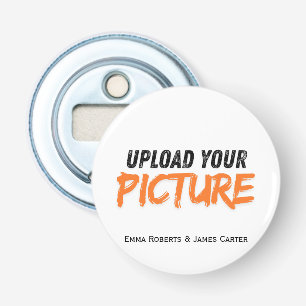 Aangepaste foto of naam flesopener button flesopener
