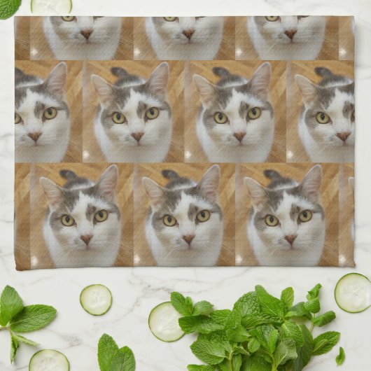 Aangepaste foto of persoonlijke foto's theedoek (Gevouwen)