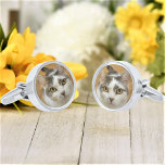 Aangepaste foto of persoonlijke foto's van de fami verzilverde manchetknopen<br><div class="desc">Upload een foto, en creëer gemakkelijk uw gepersonaliseerde cufflinks. U kunt dit ONTWERP overdragen op andere Zazzle producten en het aanpassen om de meeste Zazzle punten te passen. De standaard design van Studio worden gemaakt in high-resolution vectorgrafiek voor een professionele druk. Dank u voor het kiezen van onze design en...</div>