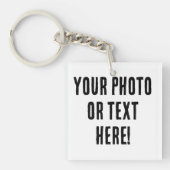 Aangepaste foto of tekst sleutelhanger (voorkant)