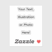 Aangepaste foto of tekst  sticker (Vel)