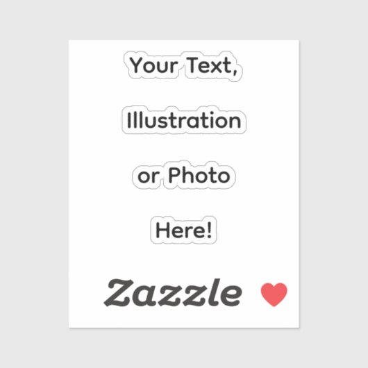 Aangepaste foto of tekst  sticker (Vel)