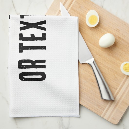 Aangepaste foto of tekst theedoek (Quarter Fold)