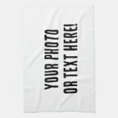 Aangepaste foto of tekst theedoek (Verticaal)