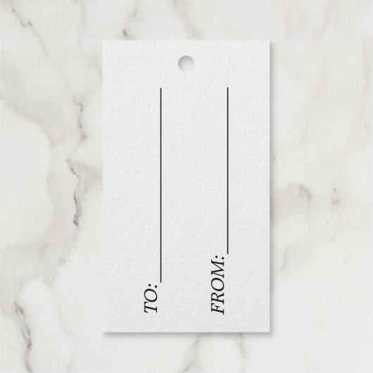 Aangepaste foto of vaste zilver naar en van cadeaulabels (Achterkant)