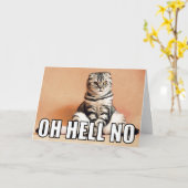 Aangepaste foto Oh Hell No Meme Funny Birthday Kaa Kaart (Gele Bloem)
