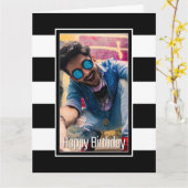 Aangepaste foto om het even welke ouderdag strippe kaart (Gele Bloem)