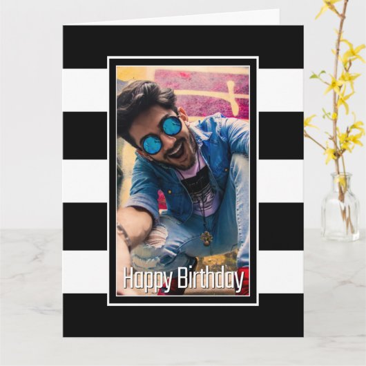 Aangepaste foto om het even welke ouderdag strippe kaart (Gele Bloem)