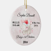 Aangepaste foto om het meisje van de baby te maken keramisch ornament (Rechts)