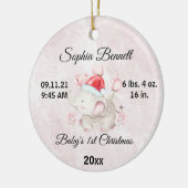 Aangepaste foto om het meisje van de baby te maken keramisch ornament (Links)