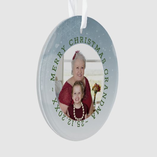 Aangepaste foto oma ornament (voorkant)