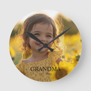Aangepaste foto oma ronde klok
