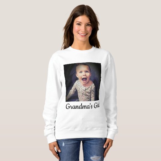 Aangepaste foto Oma's meisje Trui (Voorkant volledig)