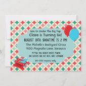 Aangepaste foto onder de Big Top Birthday-uitnodig Kaart (Achterkant)