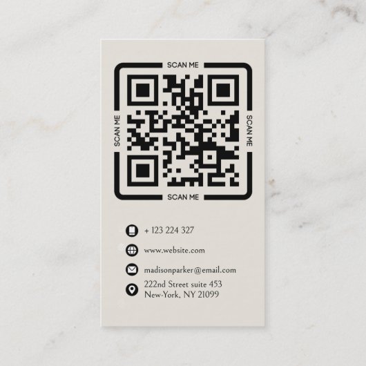 Aangepaste foto onroerend goed manager visitekaartje (Achterkant)