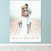 Aangepaste foto Onthoud dit moment bruiloft Canvas Afdruk (Insitu (Houten vloer))