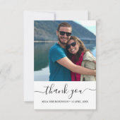 Aangepaste foto ontspannen trouwdag bedankt thema (Voorkant)