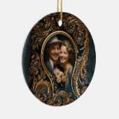 Aangepaste foto ontwerp Kerst hanger Keramisch Ornament (Rechts)