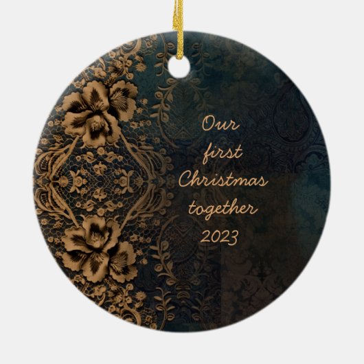 Aangepaste foto  ontwerp Kerst hanger Keramisch Ornament (Achterkant)