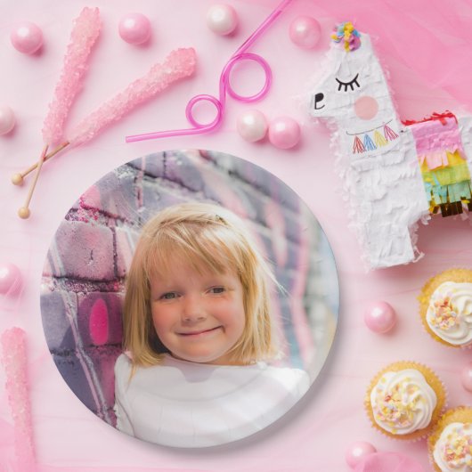 Aangepaste foto Ontwerp uw eigen persoonlijke pers Papieren Bordje (Feest)