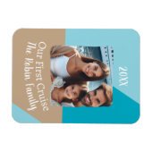 Aangepaste foto onze eerste cruise souvenir magneet (Horizontaal)