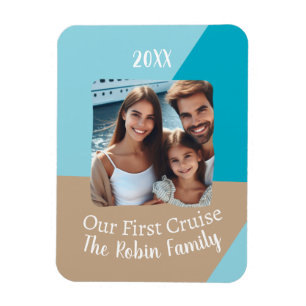Aangepaste foto onze eerste cruise souvenir magneet