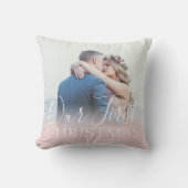 Aangepaste foto Onze eerste kerstfeestdag Kussen (Voorkant)