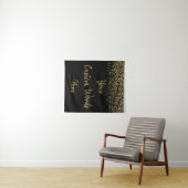 Aangepaste foto op achterkant op geboortedag foto- wandkleed (In Situ (horizontaal))