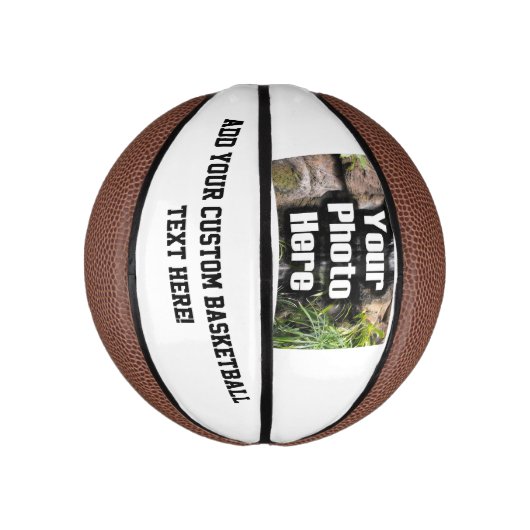 Aangepaste foto op Basketball Ball Basketbal (Verticaal)