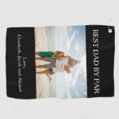 Aangepaste foto op beste dag op papier golfhanddoek (Horizontaal)