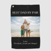 Aangepaste foto op beste dag op papier golfhanddoek (Voorkant)