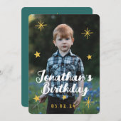 Aangepaste foto op de verjaardag van de tijger kaart (Voorkant / Achterkant)