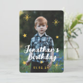 Aangepaste foto op de verjaardag van de tijger kaart (Staand voorkant)