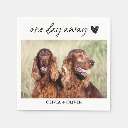 Aangepaste foto op een dag uit het repetitiediner servet (Voorkant)