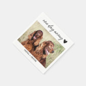 Aangepaste foto op een dag uit het repetitiediner servet (Hoek)