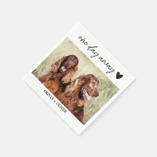 Aangepaste foto op een dag uit het repetitiediner servet (Hoek)