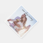 Aangepaste foto op een dag uit het repetitiediner servet (Hoek)