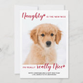 Aangepaste foto op foto Naught Nice Red Buffalo Ps Feestdagenkaart (Voorkant)