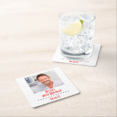 Aangepaste foto op geboortedag kartonnen onderzetters (Insitu)